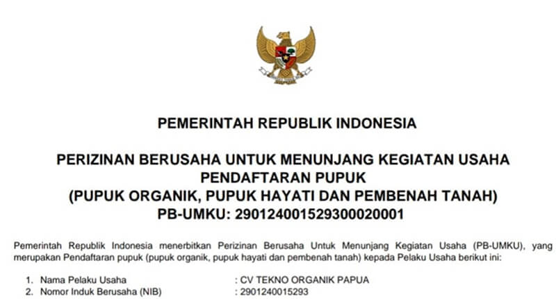 Indonesian Government Certificate (1)